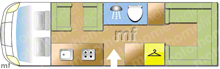 Autotrail Apache 700 2012 Motorhome layout\