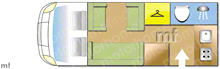 Elddis Autoquest 130 2007 Motorhome layout\