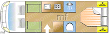 Lunar Roadstar 800 2008 Motorhome layout\
