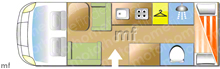 Swift Charisma 695 2018 Motorhome layout\