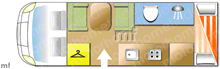  Rollerteam Zefiro 675 2018  motorhomes  Layout Image