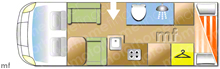 Swift Charisma 695 2018 Motorhome layout\