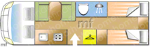 Autotrail Apache 700 SE 2010 Motorhome layout\