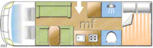 Dethleffs Trend A7877-2 2018 Motorhome layout\