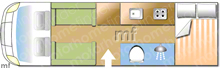 Autotrail Cheyenne 696G 2004 Motorhome layout\
