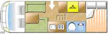 Bessacarr E789 2008 Motorhome layout\