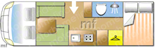 Burstner Elegance i821 G 2006 Motorhome layout\