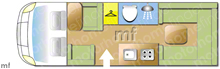 Swift Charisma 674 2018 Motorhome layout\