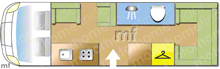 Bailey Approach Advance 665 2015 Motorhome layout\