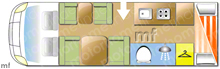 Rollerteam 707 2013 Motorhome layout\