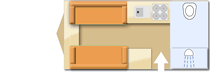 Swift Sprite Alpine 2 2022  Caravan layout