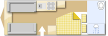 Elddis Affinity 540 2016  Caravan layout