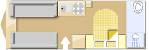 Swift Sprite Grande Major 4 SB 2024  Caravan layout