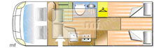 Sunlight T68, 2018 motorhome layout